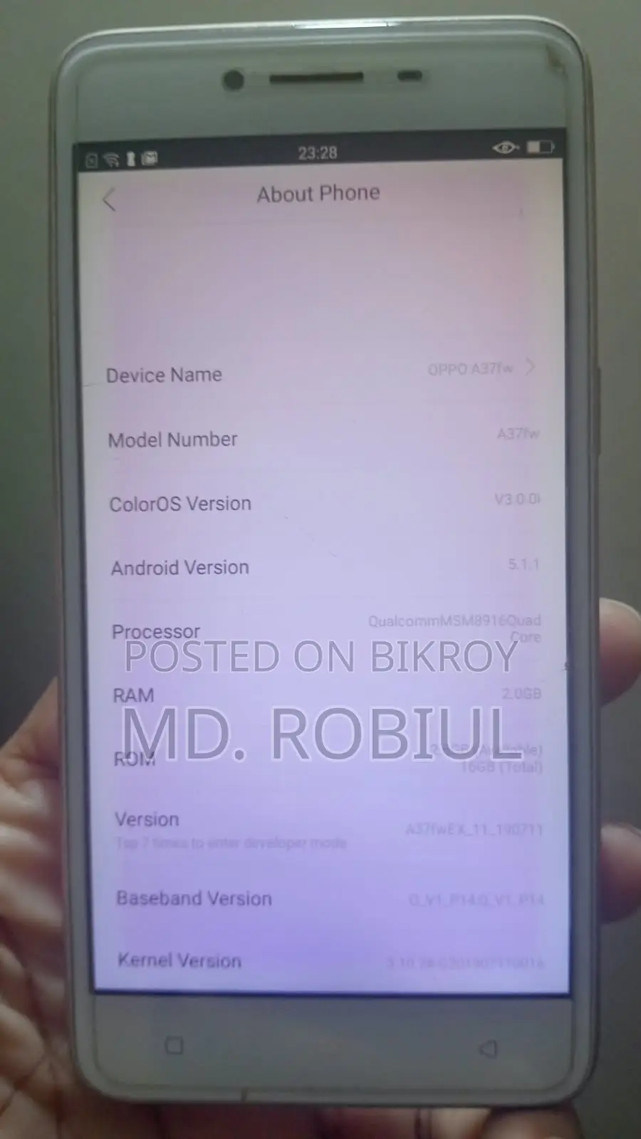Oppo A37 16 GB Silver