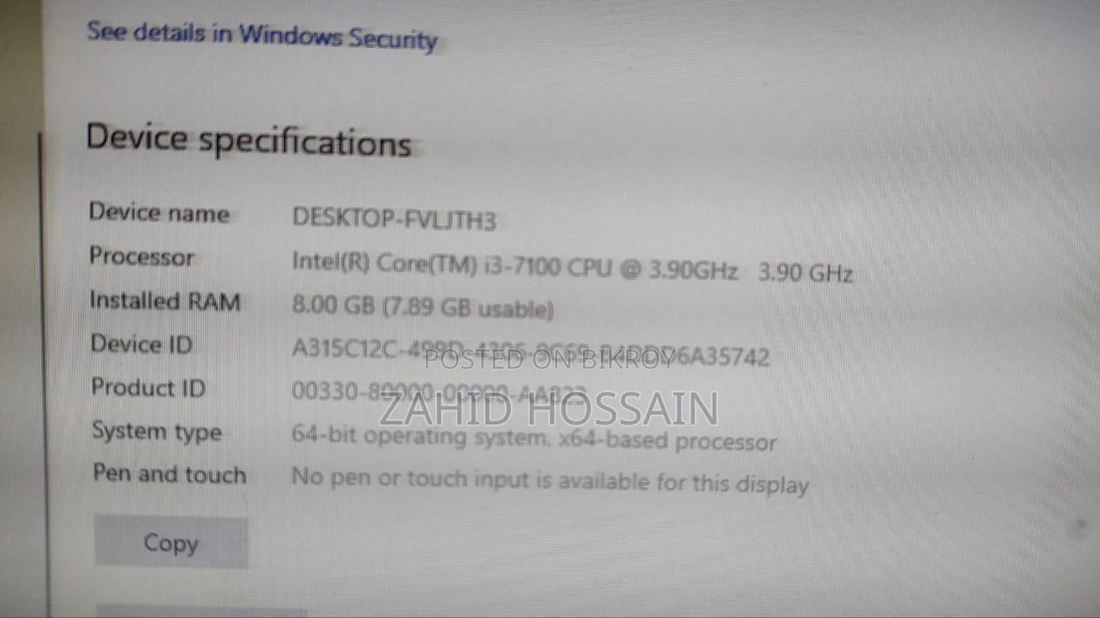 Gigabyte GA-H110MSTX-HD3-ZK 8GB Intel Core i3 HDD+SSD 128GB
