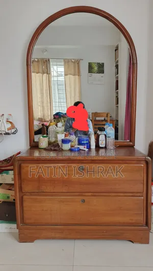 Teak Wood Table, Chair and Dressing Table