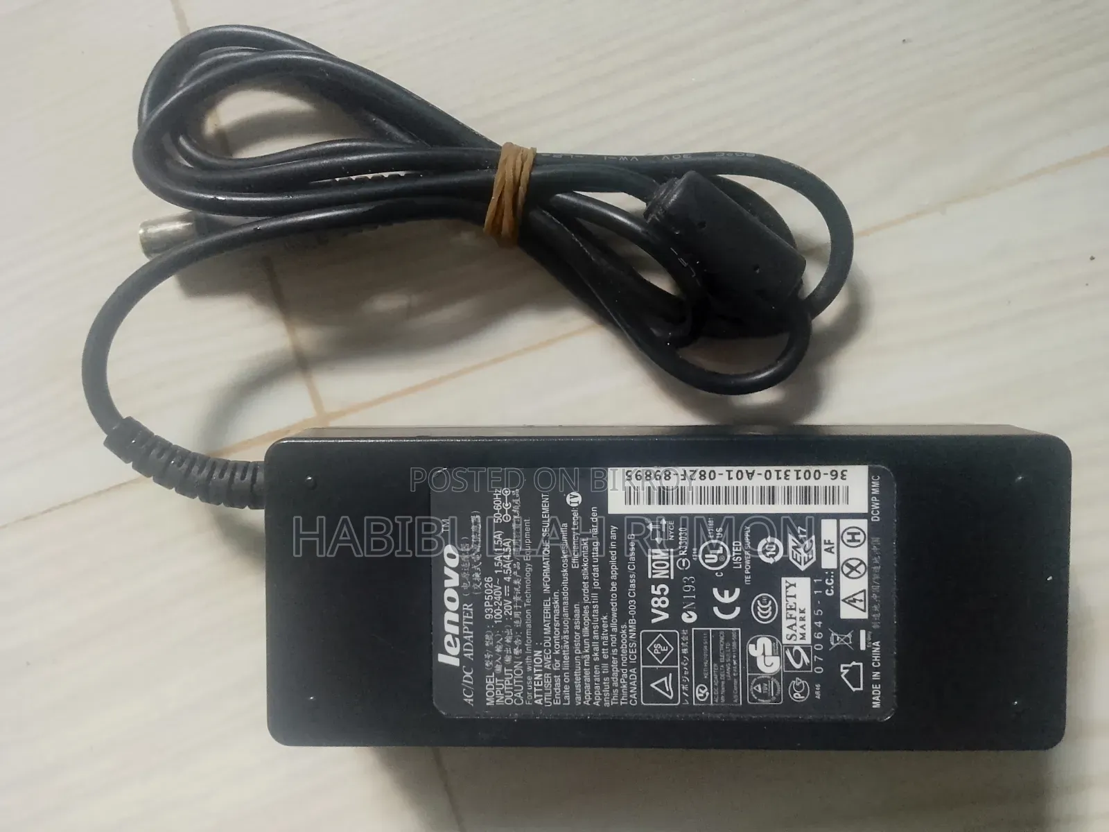 Lenovo Charger (Thick Pin)