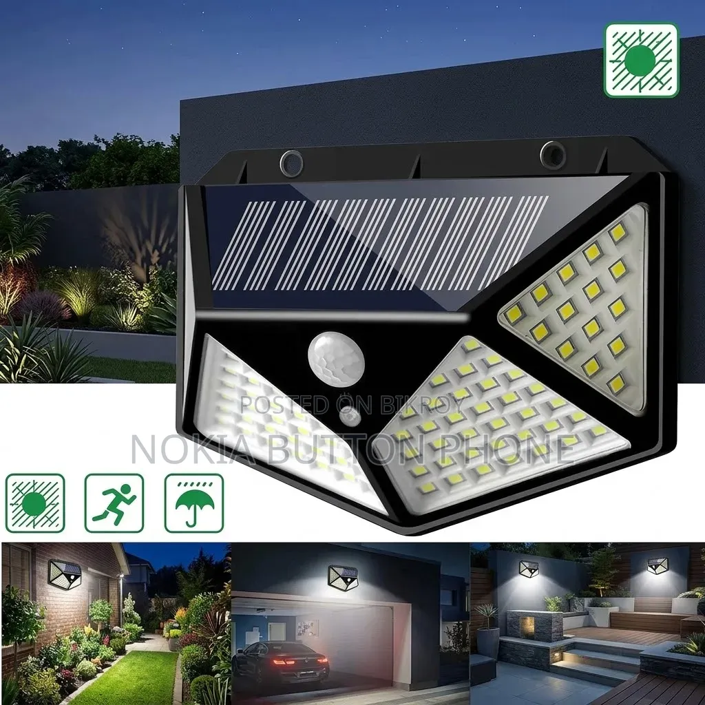 LED Outdoor Solar Motion Sensor Wall Light – 12W Waterproof