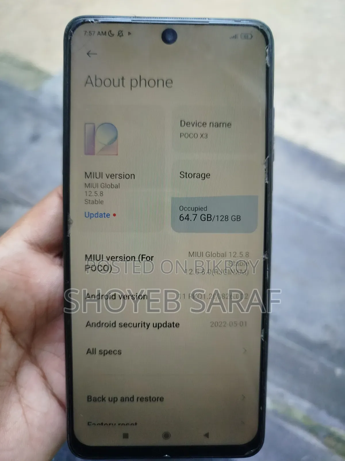 Xiaomi Poco X3 128 GB Blue