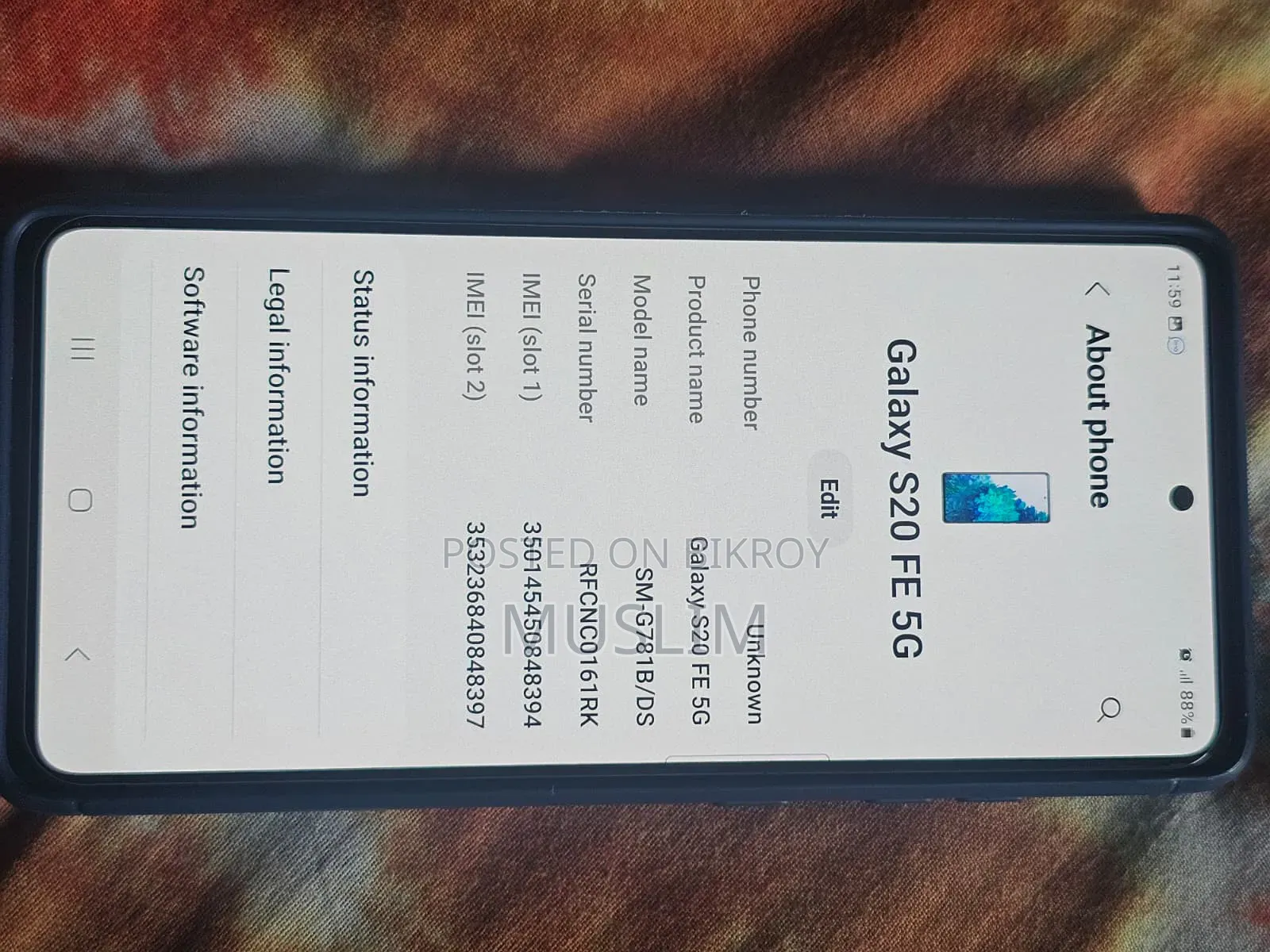 Samsung Galaxy S20 FE 5G 256 GB Purple