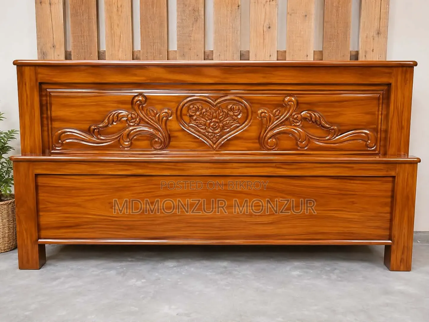 New Teak Wood Bed for Sale