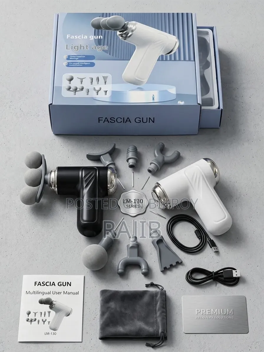 Multifunctional Three-Head Fascia Massage Gun