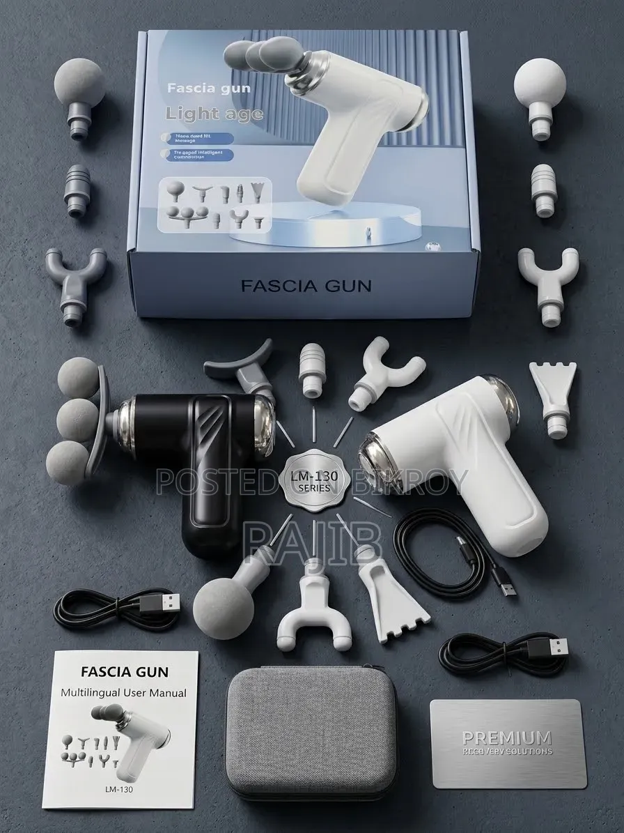 Multifunctional Three-Head Fascia Massage Gun