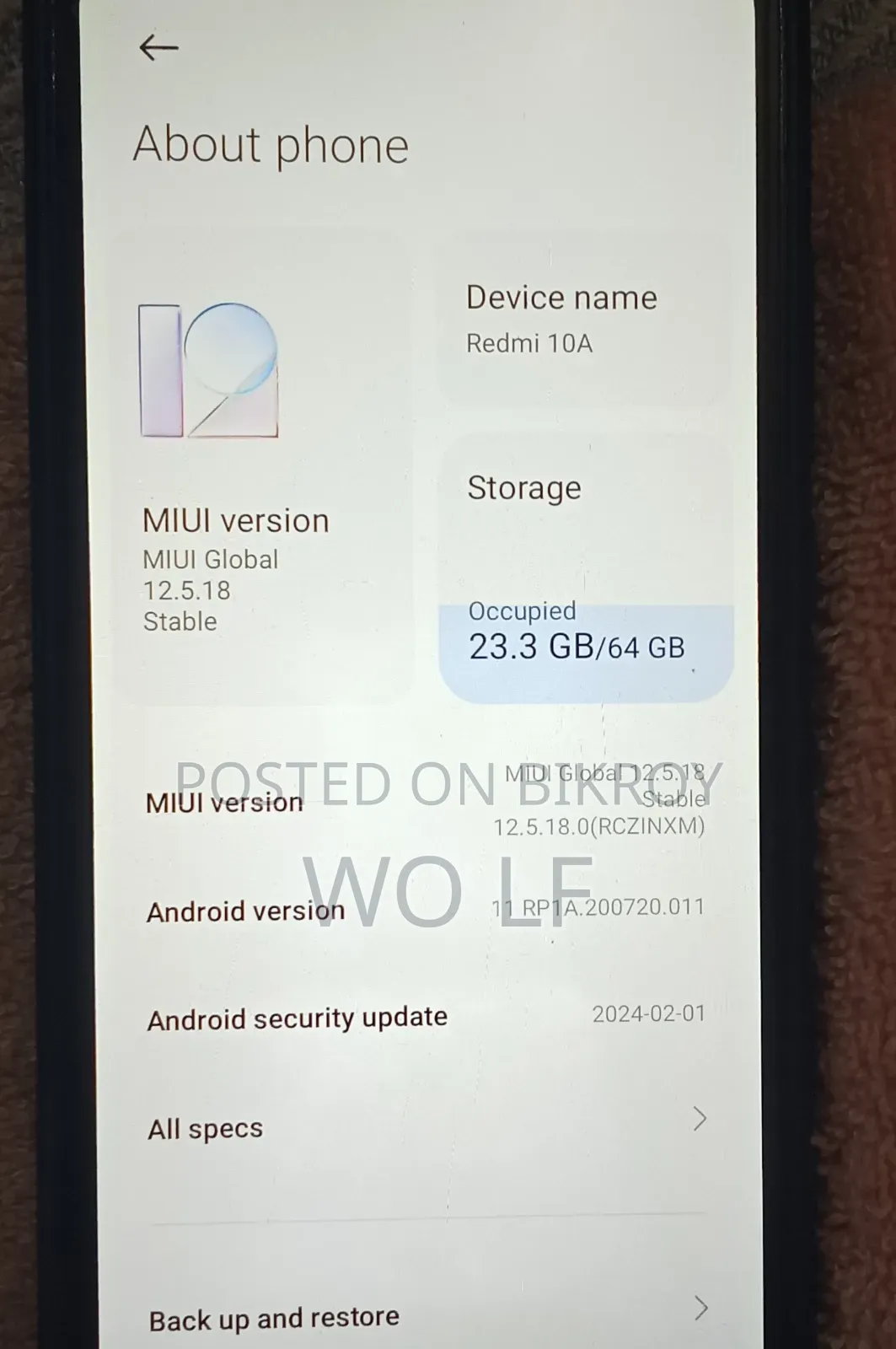 Xiaomi Redmi 10A 64 GB Blue