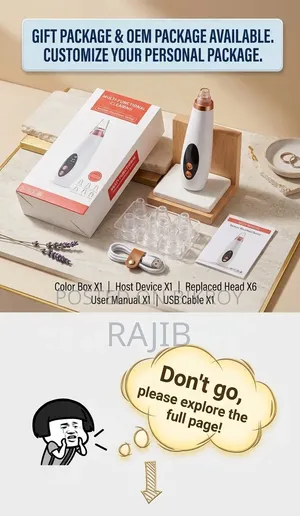 Rechargeable Blackhead Remover Vacuum Device