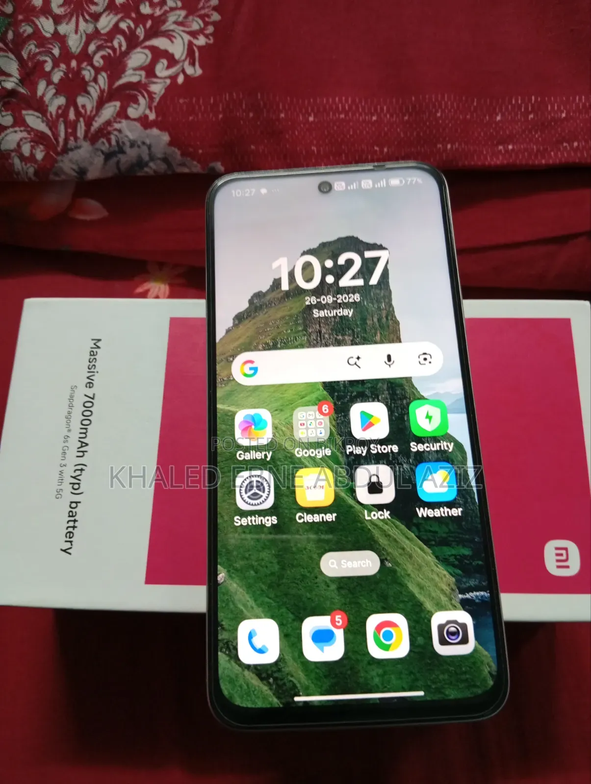 নতুন শাওমি রেডমি ১৫ ফাইব জি ২৫৬ জিবি সিলভার