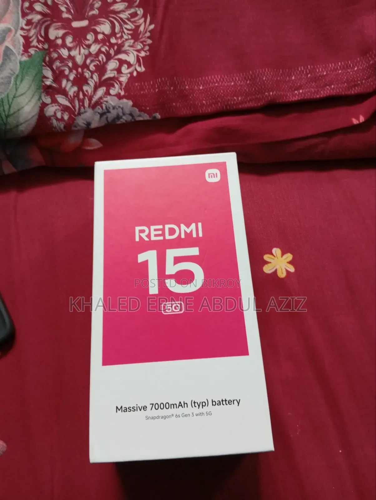 নতুন শাওমি রেডমি ১৫ ফাইব জি ২৫৬ জিবি সিলভার