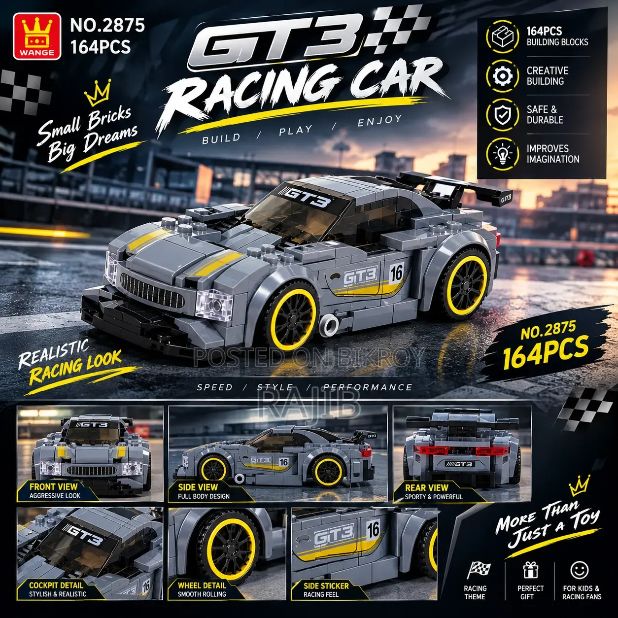 Racing Car Building Educational Block Set Lego Toy Model-2870