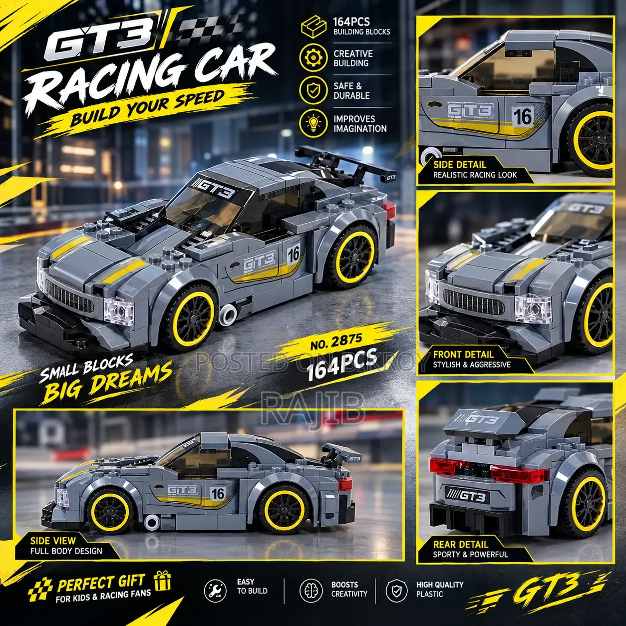 Racing Car Building Educational Block Set Lego Toy Model-2870