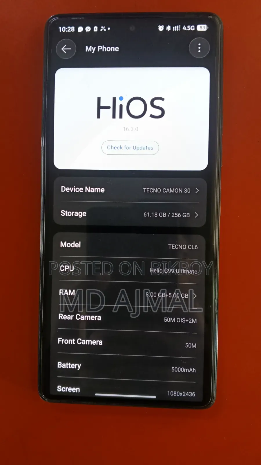 Tecno Camon 30 256 GB Black