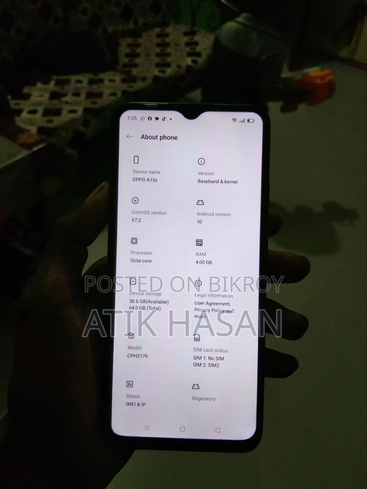 Oppo A15s 64 GB Black