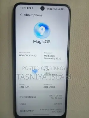 Honor X7b 5G 256 GB Pink