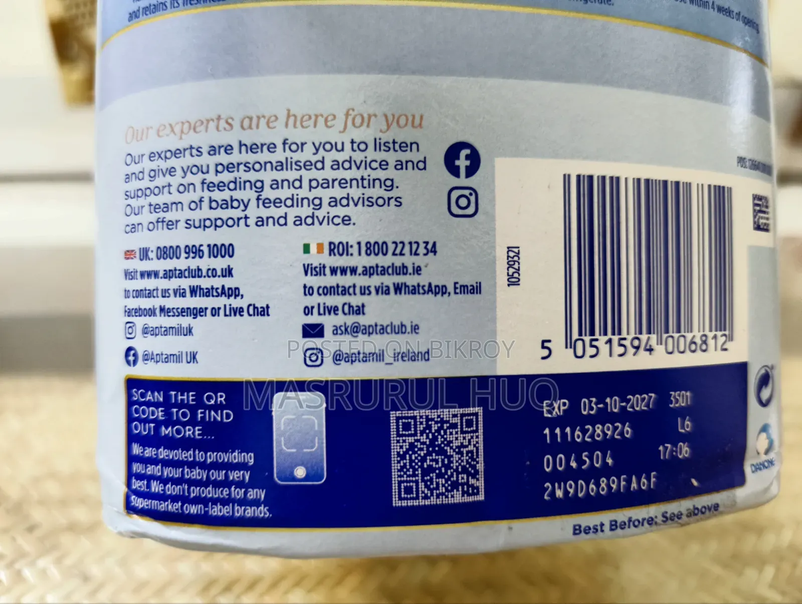 Aptamil 1 Baby Formula