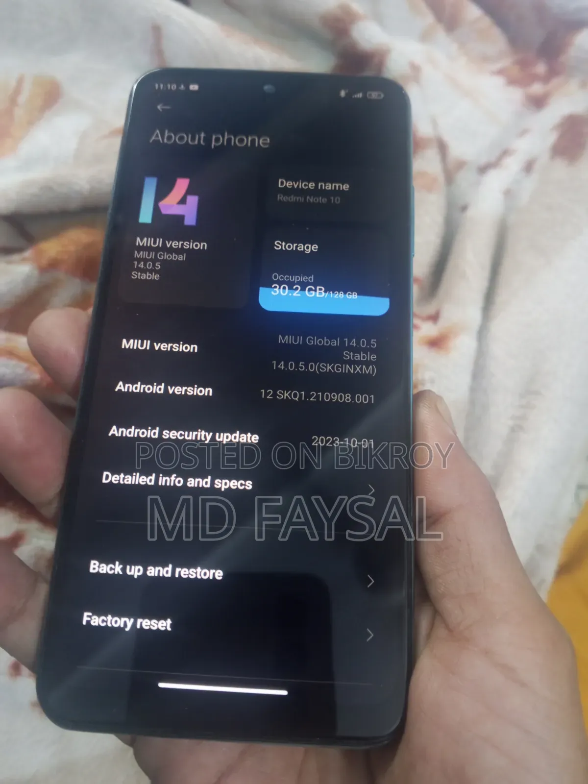 New Xiaomi Redmi Note 10S 128 GB Blue