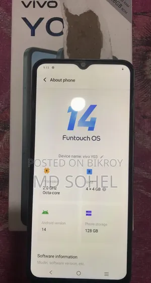 ভিভো ওয়াই০৩ ১২৮ জিবি