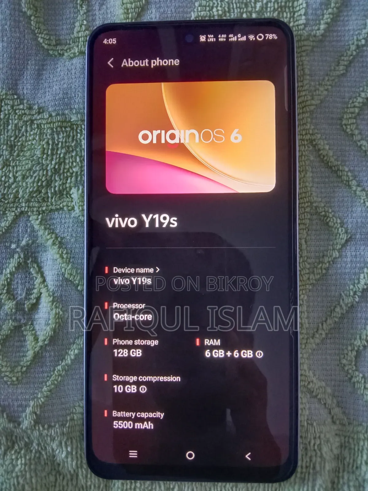 Vivo Y19s 128 GB Silver