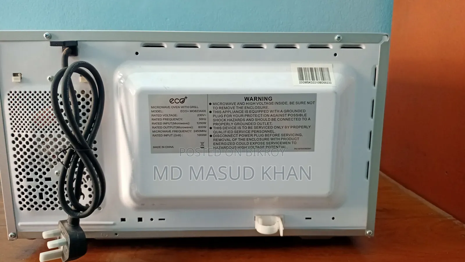 Eco+ MG823Axx Oven