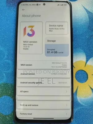 Xiaomi Redmi Note 10 Pro Max 128 GB Black