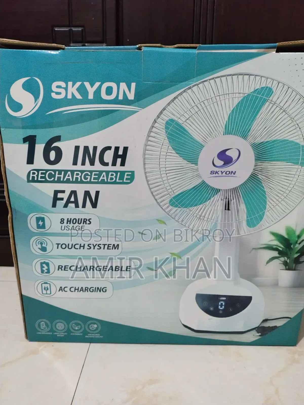 এসি/ডিসি চার্জার টাচ ফ্যান বিক্রির জন্য
