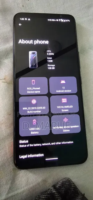 আসুস আরওজি ফোন ৬ ১২৮ জিবি গ্রে