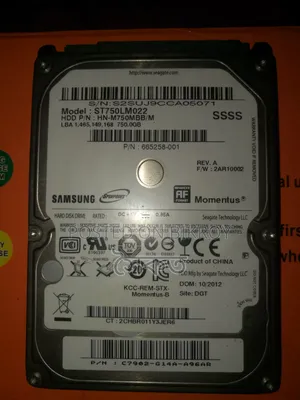 Samsung 750 GB Hard Disk 100% Health