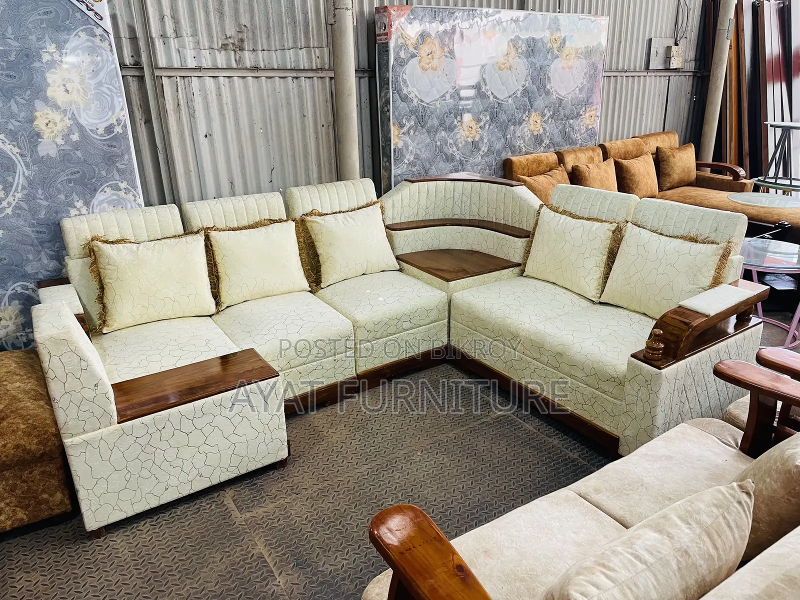 Corner Sofa 2+2+1 with Corner Side Box
