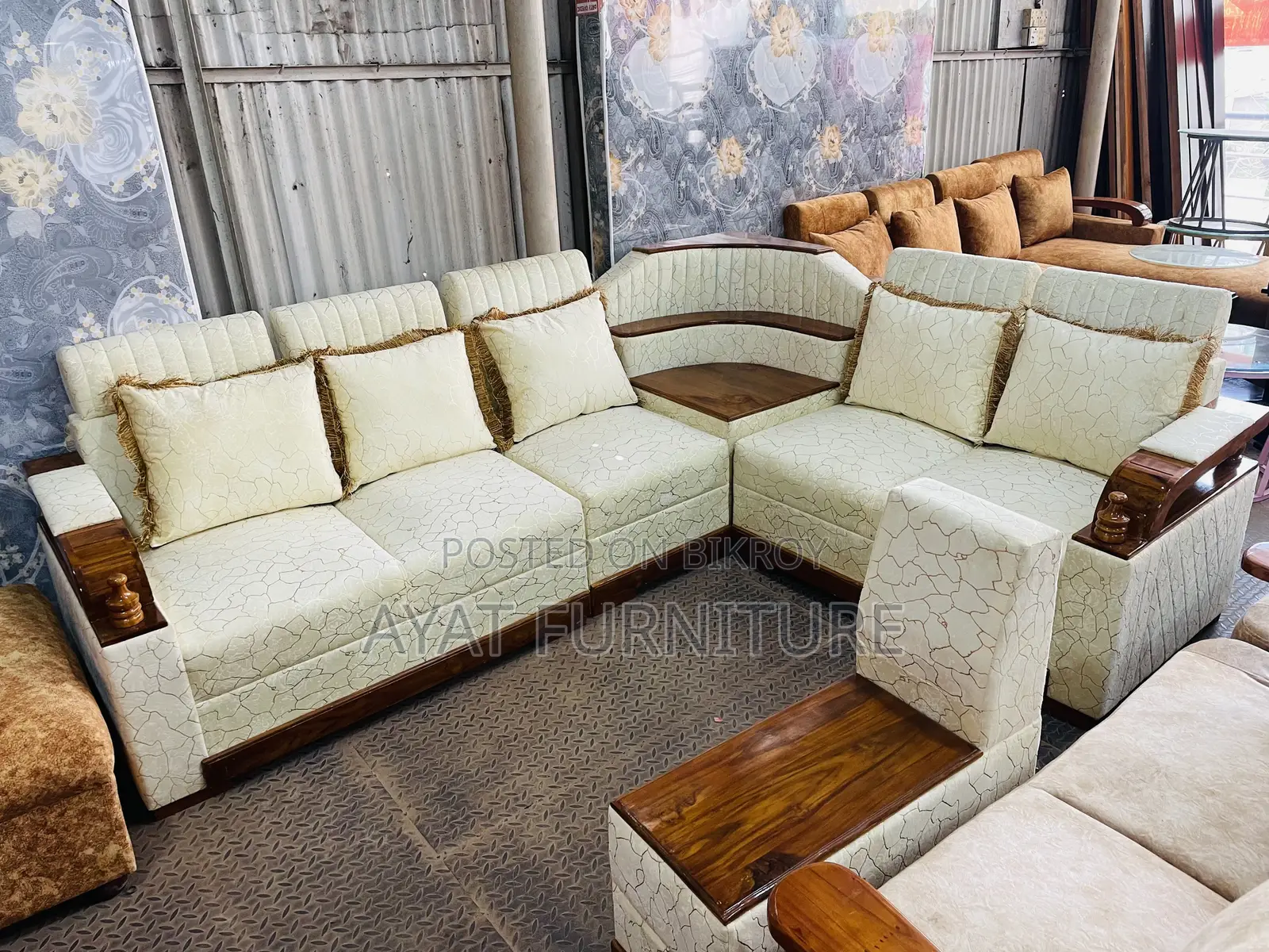 Corner Sofa 2+2+1 with Corner Side Box