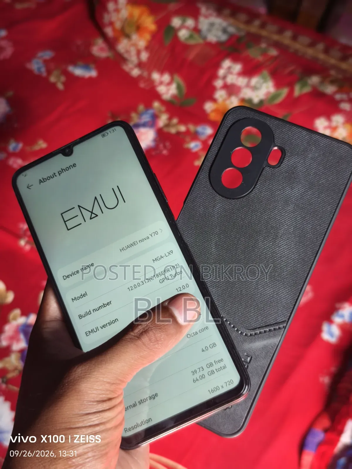 হুয়াওয়ে নোভা ওয়াই৭০ ৬৪ জিবি ব্ল্যাক