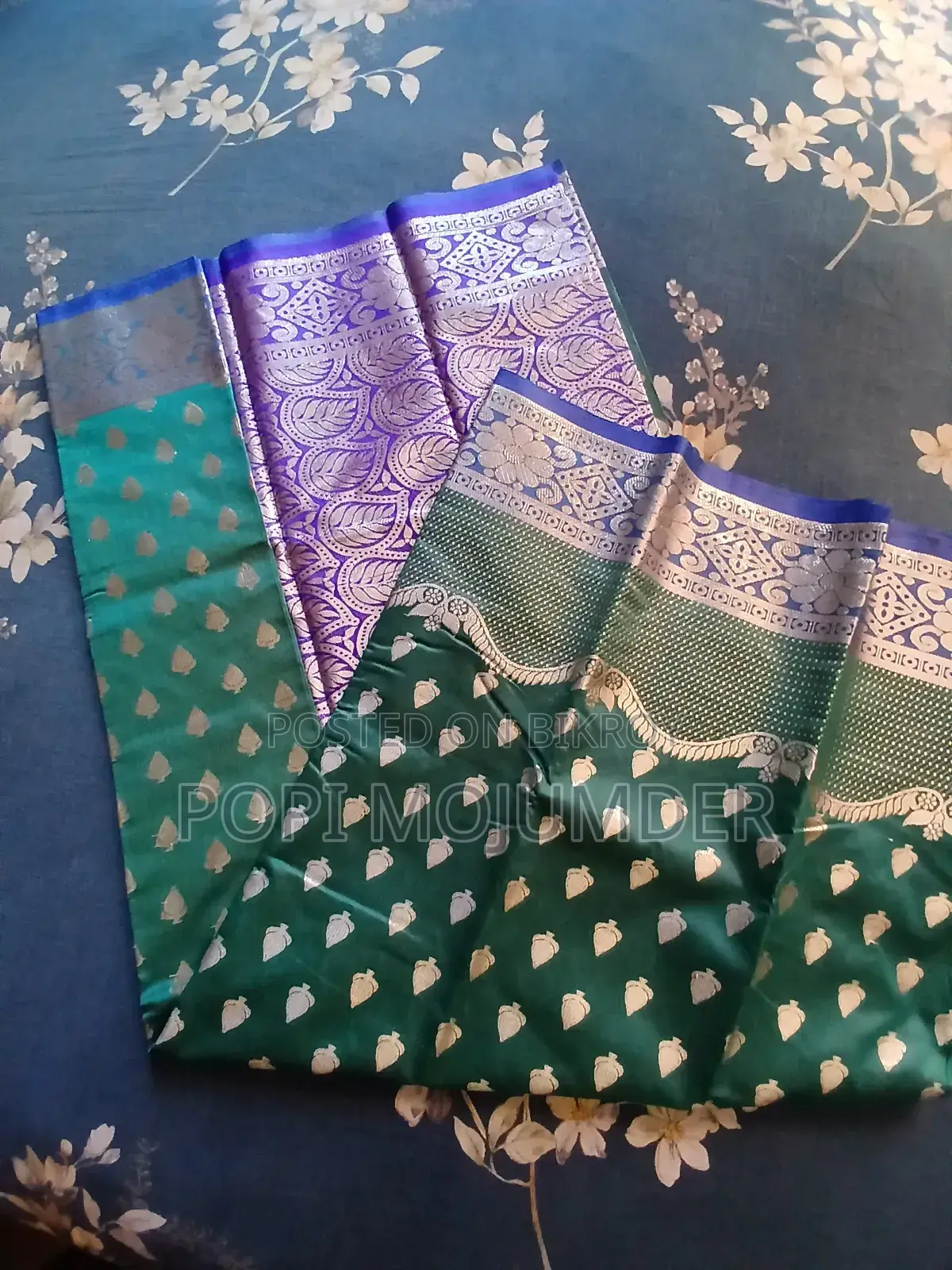 Katan Silk Shari (Green)