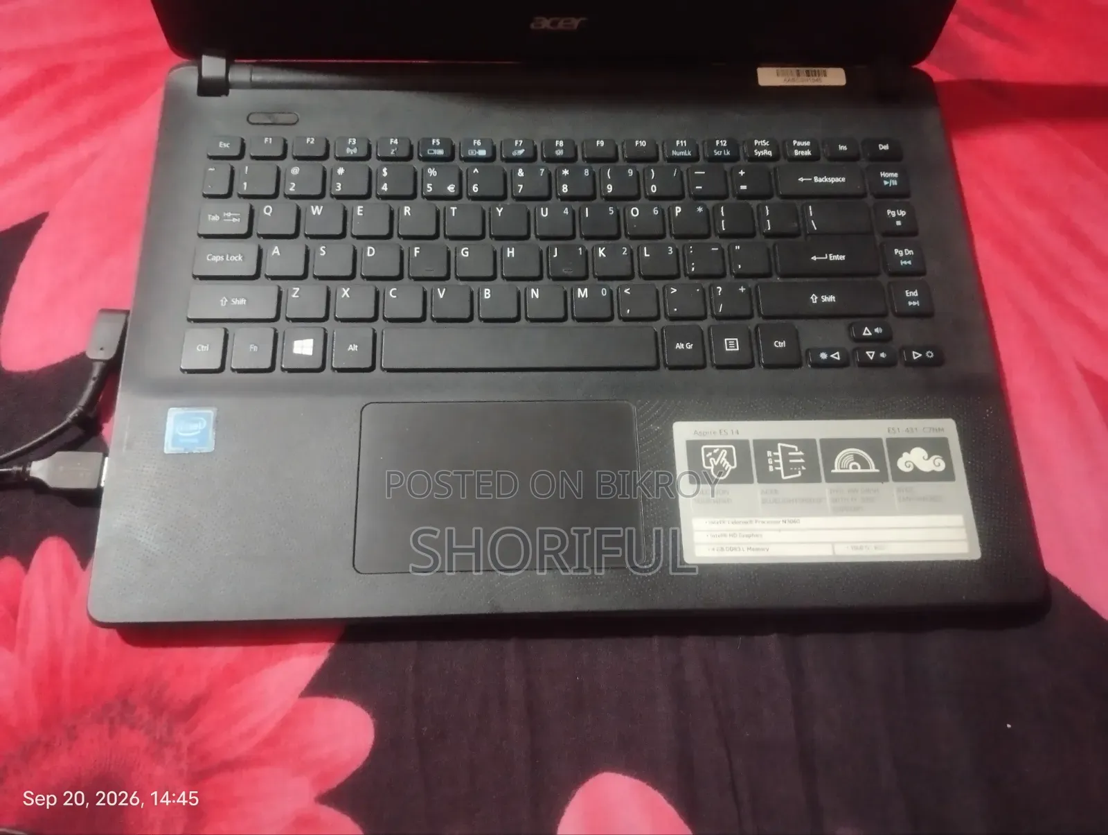 ল্যাপটপ Acer Aspire ES1-431 4GB Intel Celeron HDD 1T