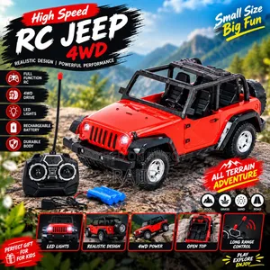 Remote Controlled Rechargeable Wrangler Model Jeep Toy Car