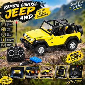 Remote Controlled Rechargeable Wrangler Model Jeep Toy Car
