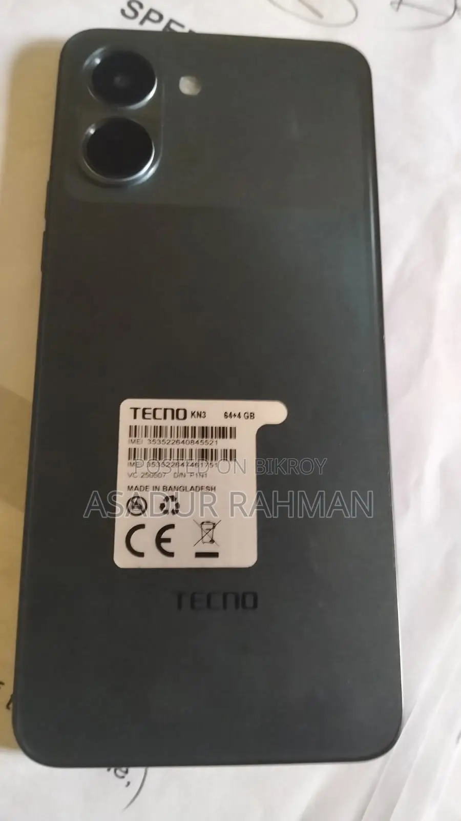টেকনো স্পার্ক গো ৩ ৬৪ জিবি ব্ল্যাক