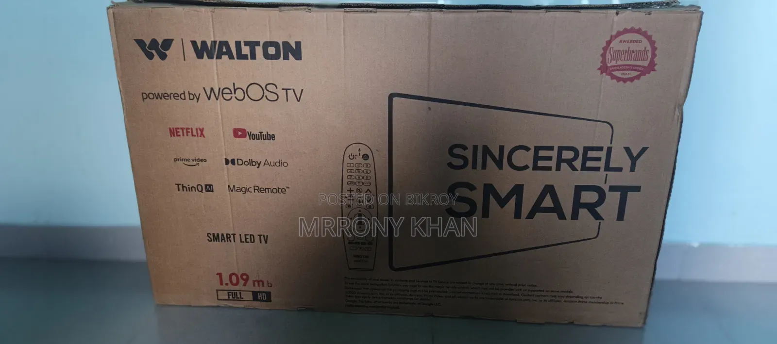 Walton 43 Inche Smart Android Voice Control TV