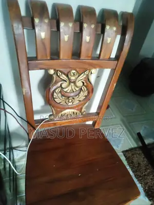 Premium Teak Wood Dining Set | Brass Craftsmanship