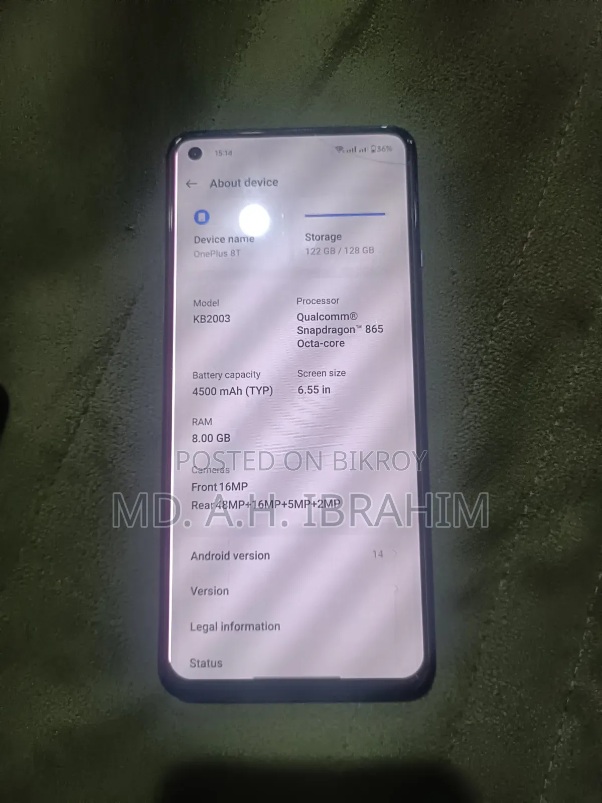 ওয়ানপ্লাস ৮টি ১২৮ জিবি গ্রে