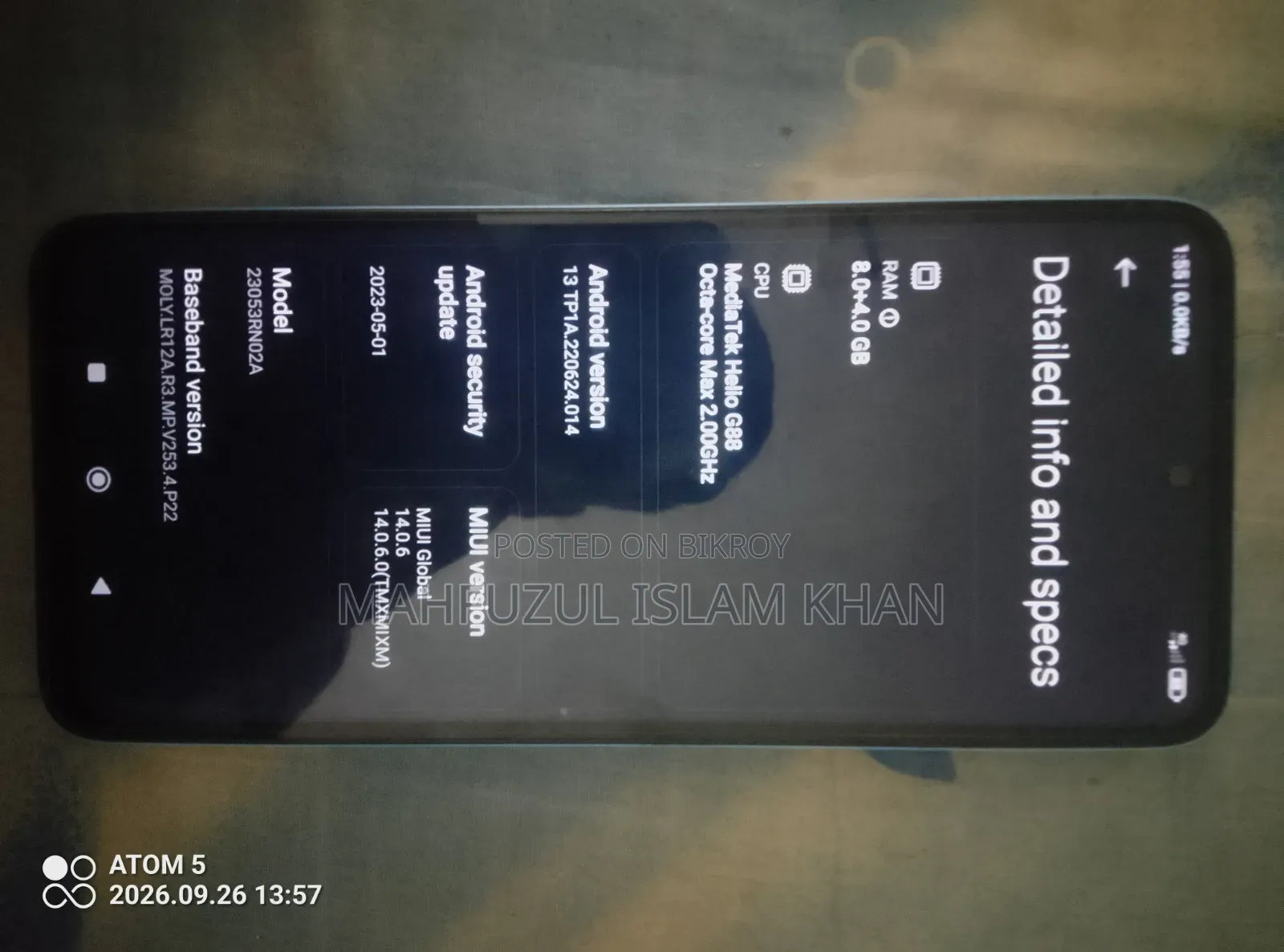 Xiaomi Redmi 12 256 GB Red