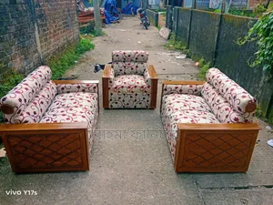 New Teak Color Box Sofa Set with Center Table