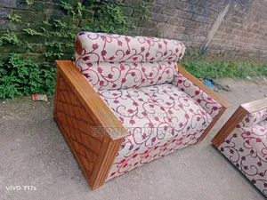 New Teak Color Box Sofa Set with Center Table