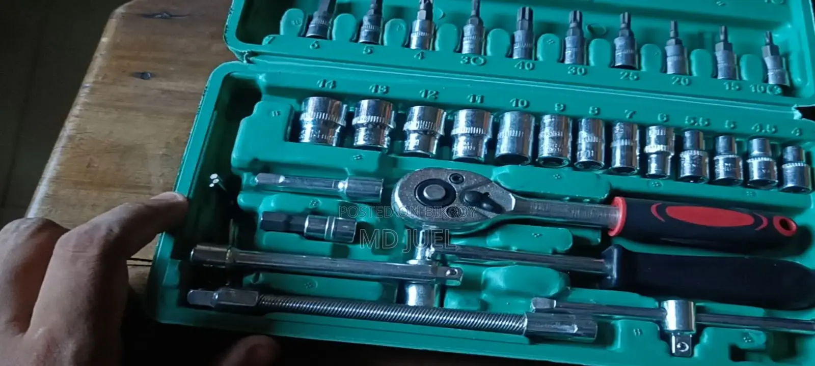 46 PCS Socket Wrench Set 1/4 Inch Drive Socket Ratchet Wrench Set
