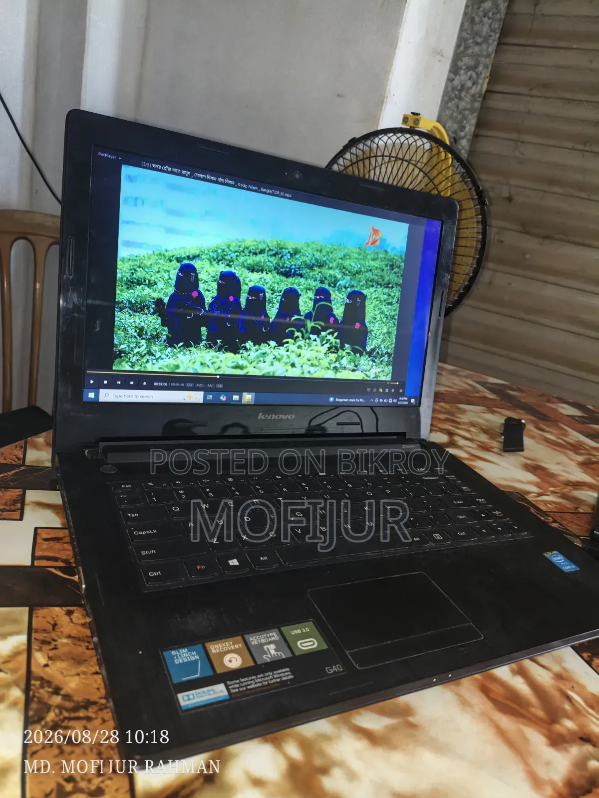 Laptop Lenovo 4GB Intel Core i3 SSD 128GB