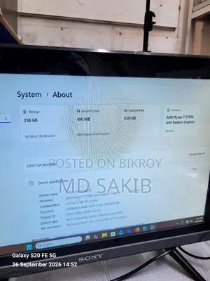 Desktop Computer 8GB AMD Ryzen 7 SSD 256GB