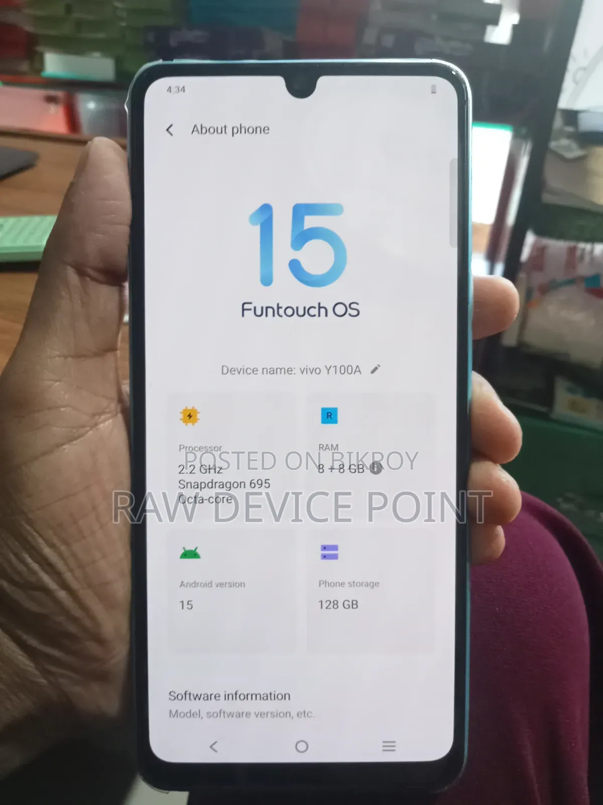 Vivo Y100 128 GB Blue