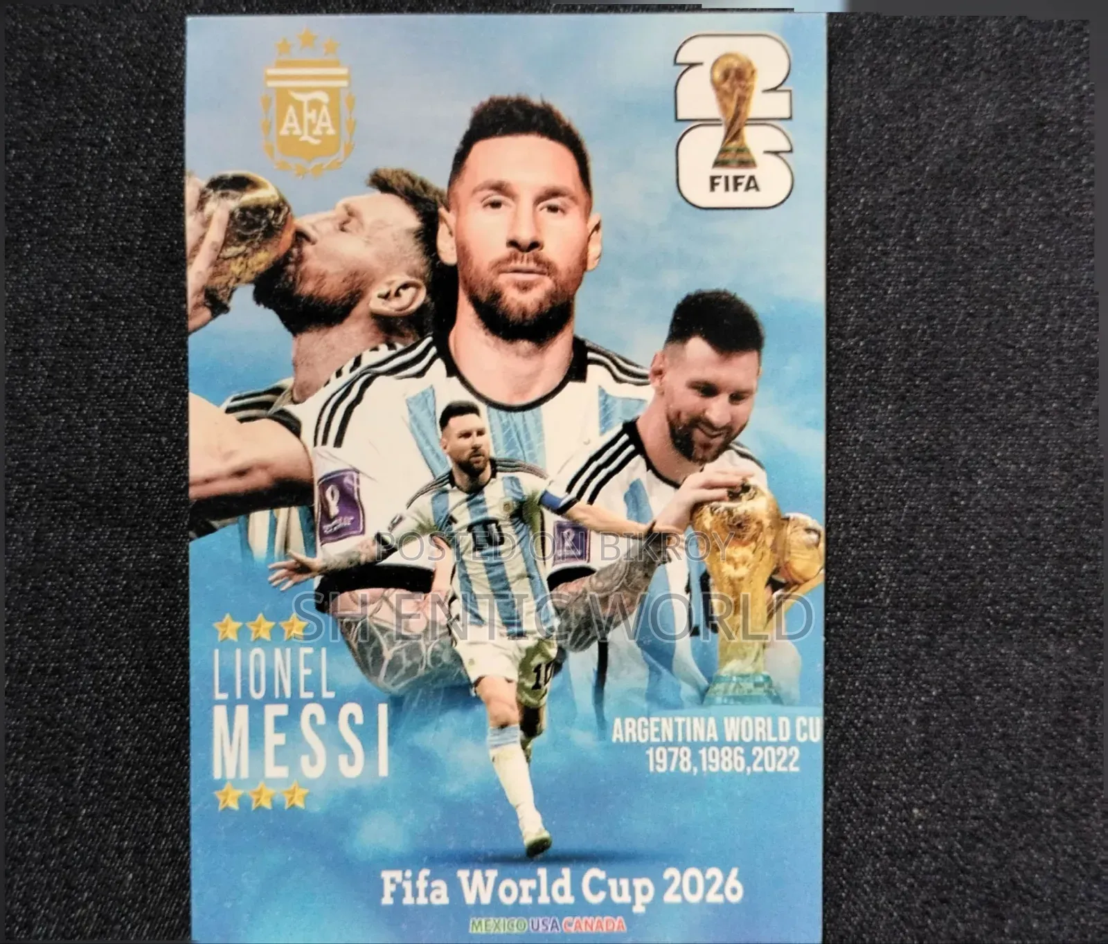 রেয়ার মেসির স্টিকার ও ডাকটিকিটে সংগ্রহ