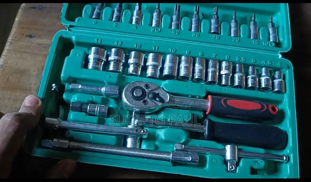 46-piece Drive Socket Set 1/4 Inch Ratchet Wrench Set With Socket