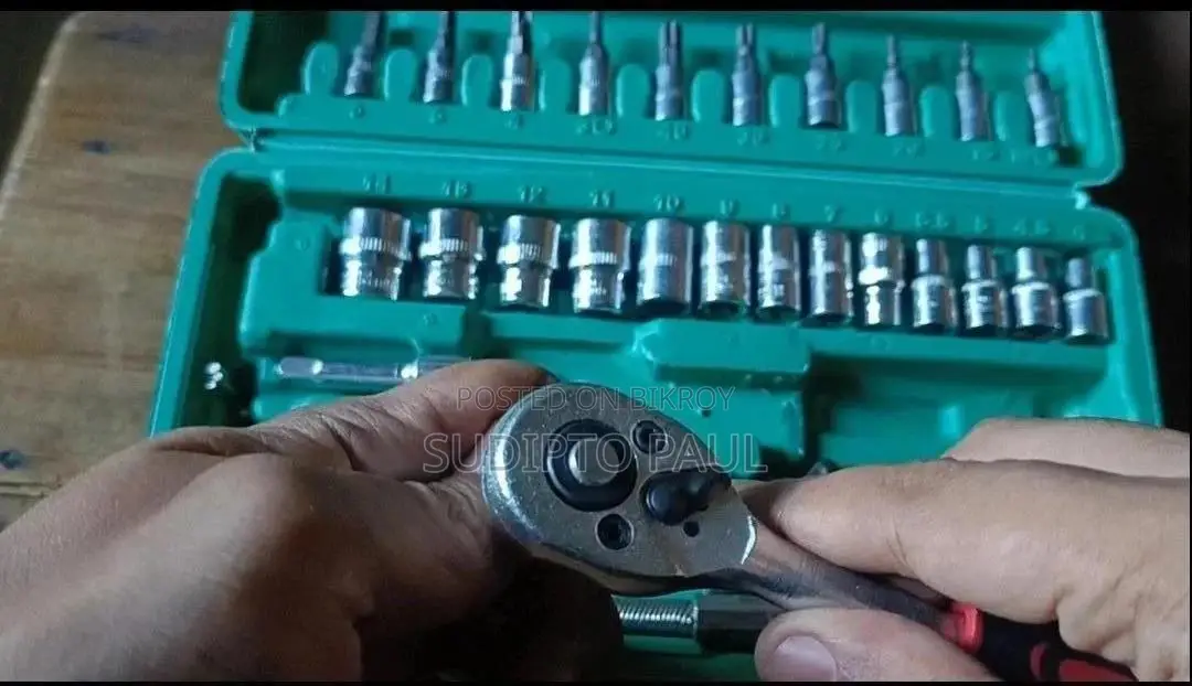 46-piece Drive Socket Set 1/4 Inch Ratchet Wrench Set With Socket