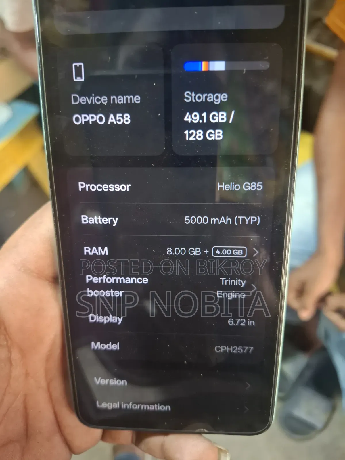 Oppo A58 4G 128 GB Graphite